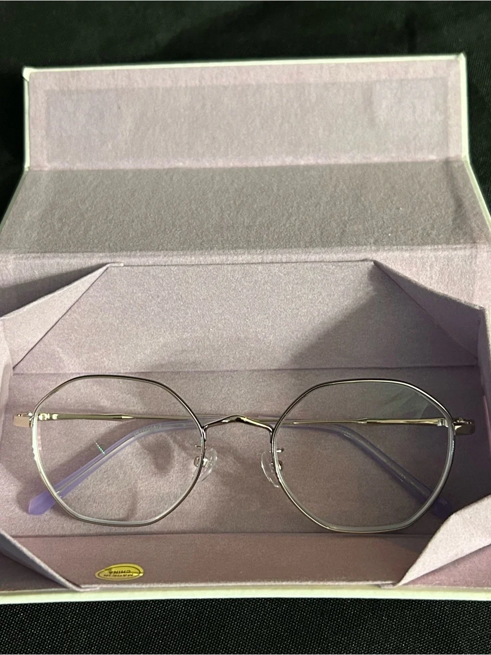 Jill Stuart Purple Eyewear Metal Frames With Case
